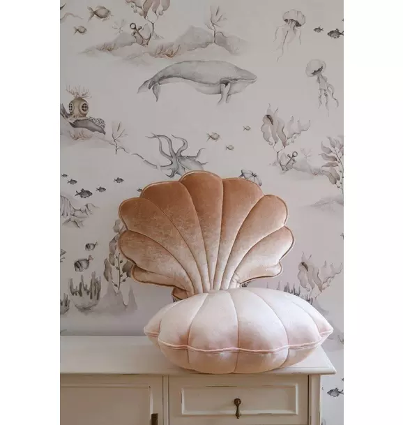 Velvet “Beige Pearl” Shell Pillow