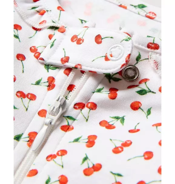 Baby Pima Romper in Cherry Orchard