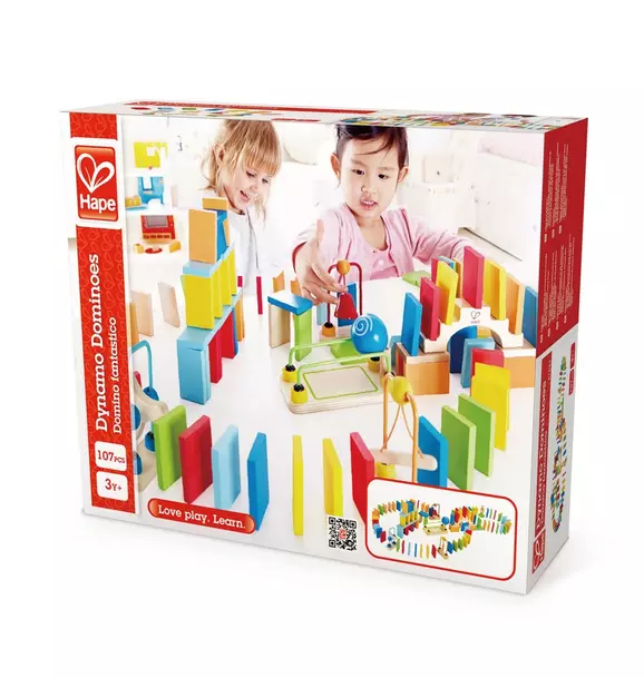 Wooden Domino Ball Set: Dynamo - 107 Pieces