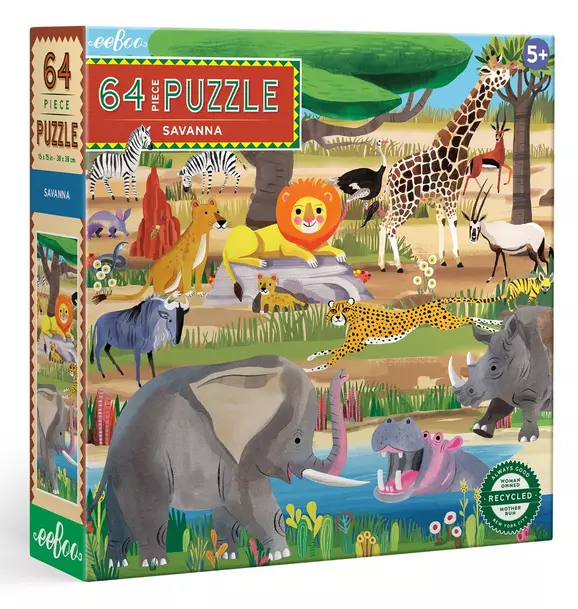 64 Piece Puzzle: Savanna