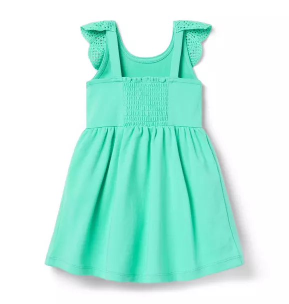 Crochet Collar Ponte Dress