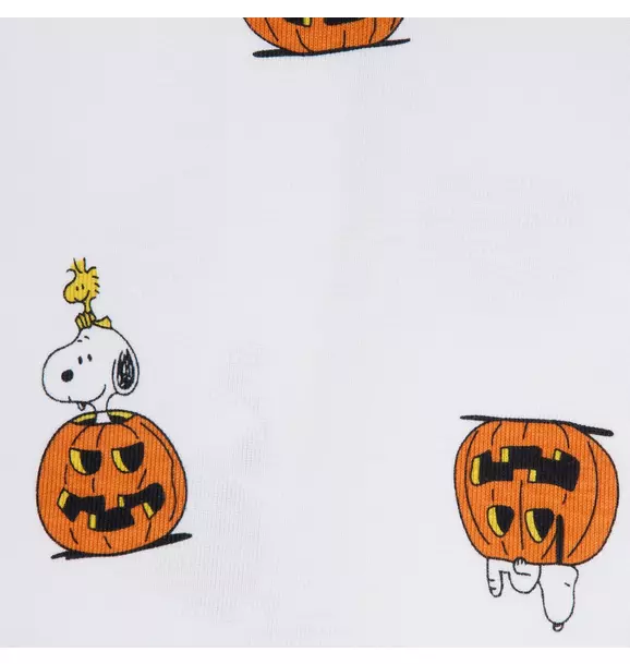 Baby Good Night Footed Pajama In Peanuts Halloween Pumpkin