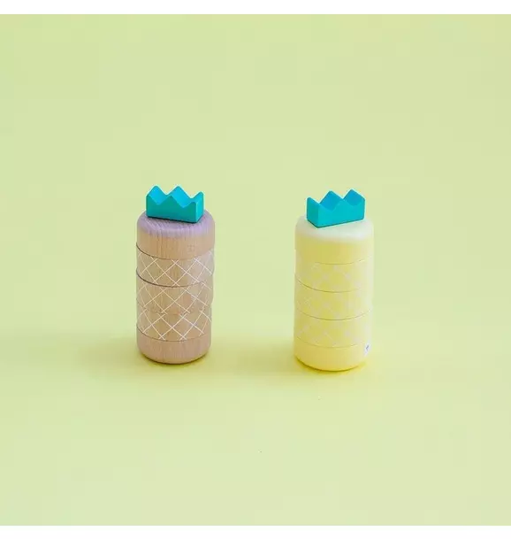 Pineapple Topple Game & Stacker - Natural