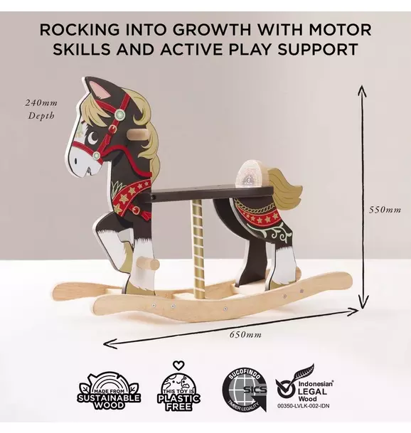 Classic Wooden Rocking Horse