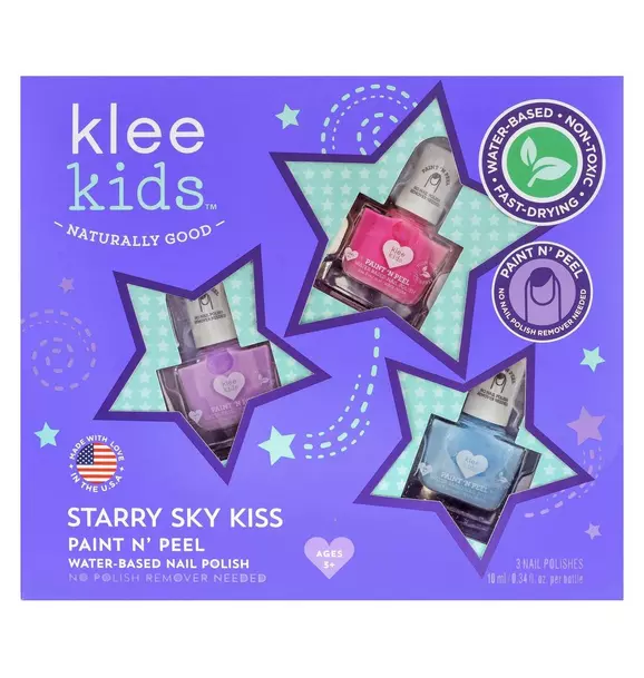 Starry Sky Kiss - Kids Water-Based Nail Polish Set