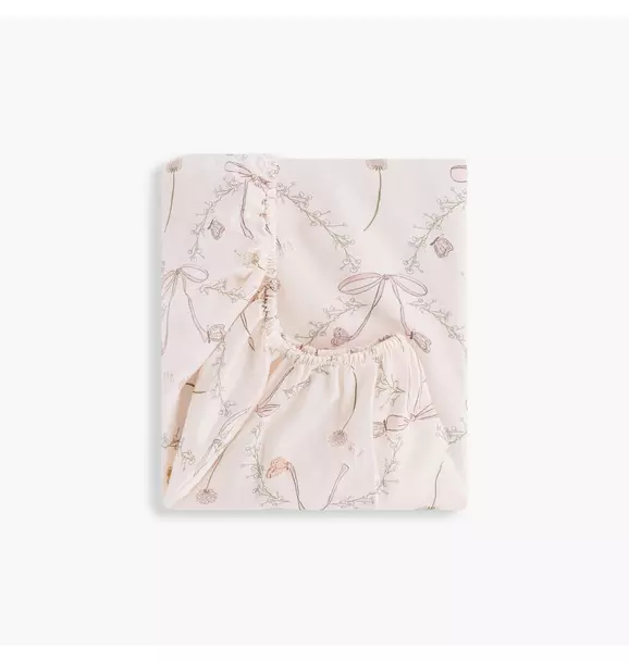 Bows & Butterfly Kisses Changing Pad Cover - Pink