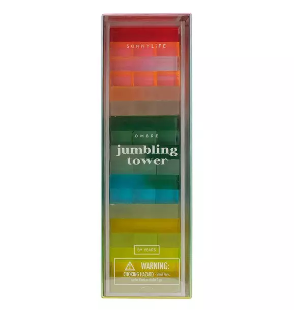 Lucite Jumbling Tower - Ombre Sherbert