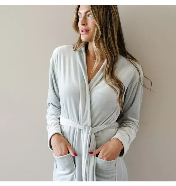 Minky Stretch Luxe Robe in Mirage