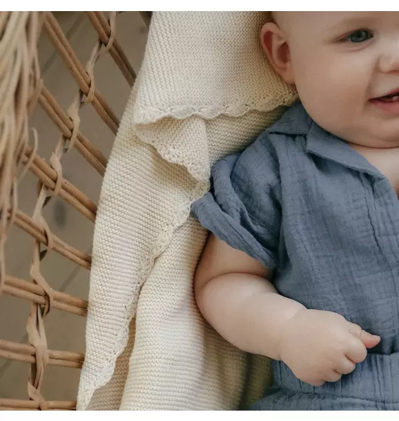 Knit Blanket - Ivory
