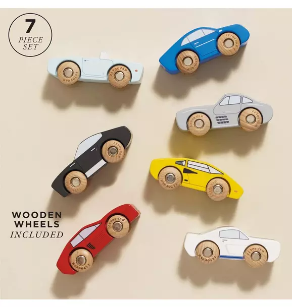 Classic Wooden Sports Cars - 7 Piece