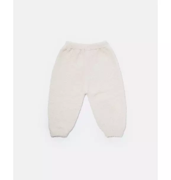 Boxy Lounge Pants Fuzzy - Ecru