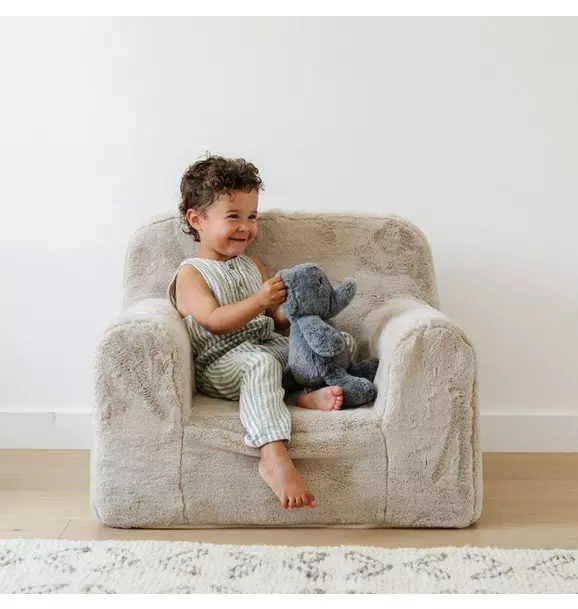 Snuggle Up Faux Fur Chair Buff
