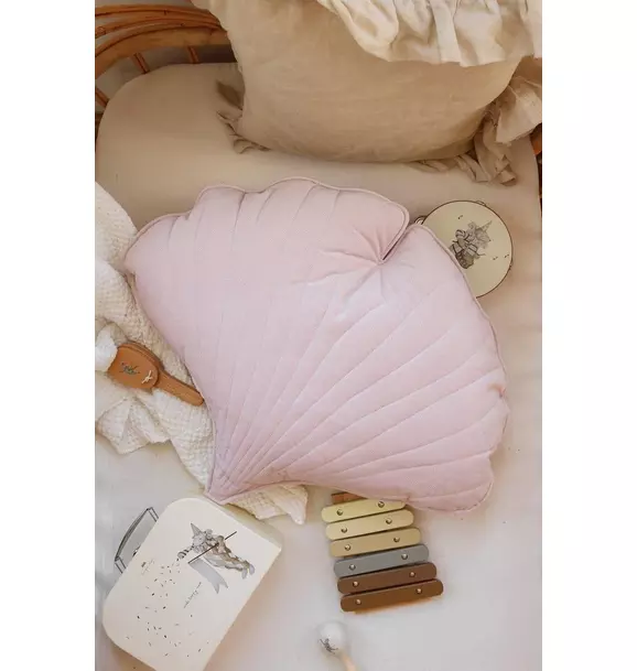 Velvet “Powder Pink” Ginkgo Leaf Pillow
