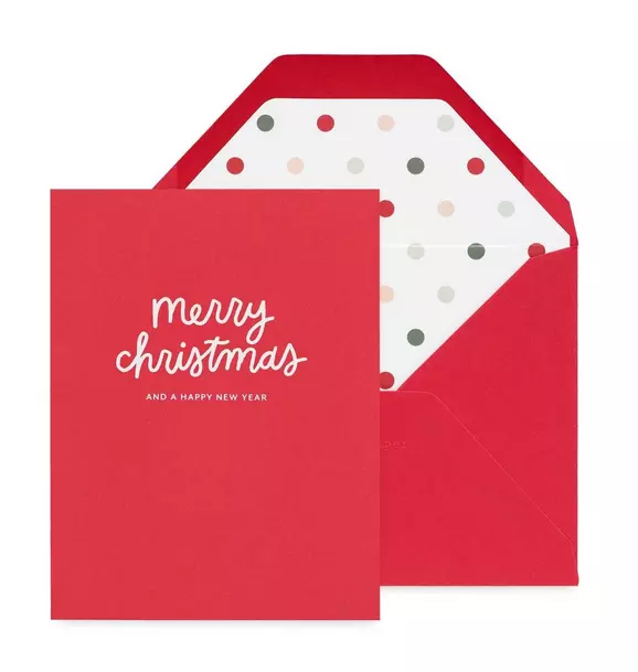 Merry Christmas Multi Dot Holiday Card