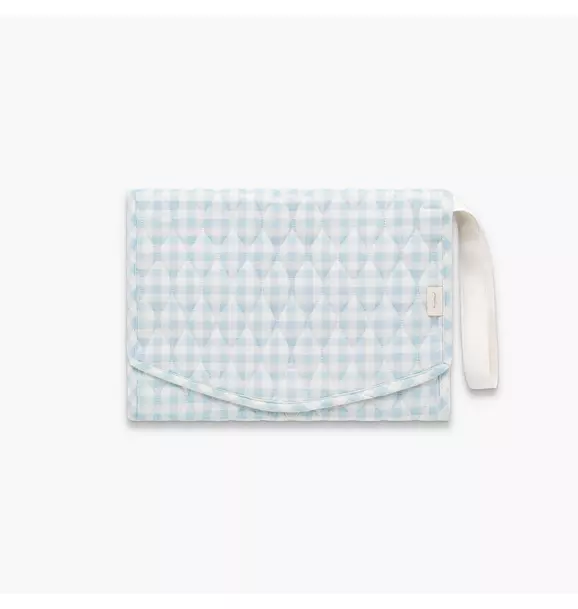 Portable Changing Pad - Blue Gingham