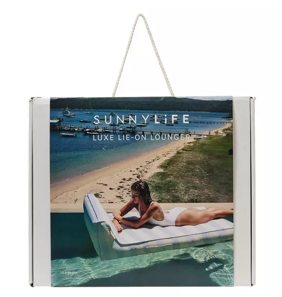 Luxe Lie-On Lounger: Lazy Days - Blue Stripe
