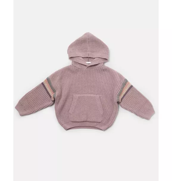 Hooded Sweater Chunky - Ash Rose
