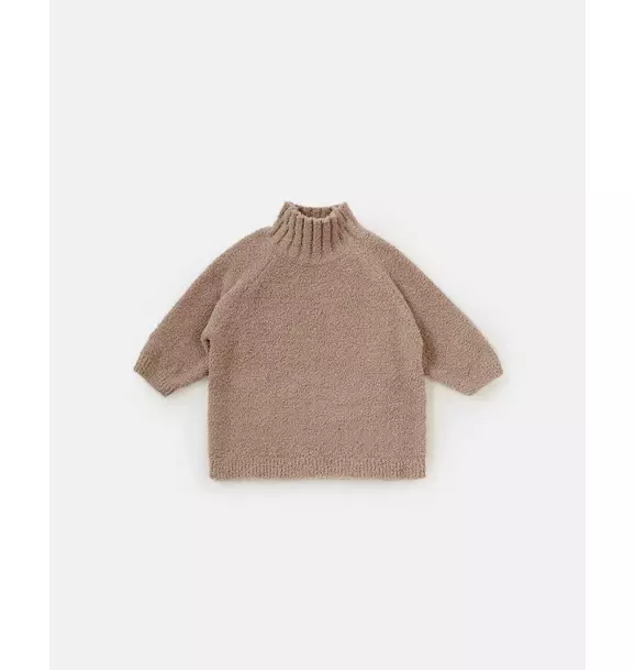 Mockneck Sweater Fuzzy - Taupe