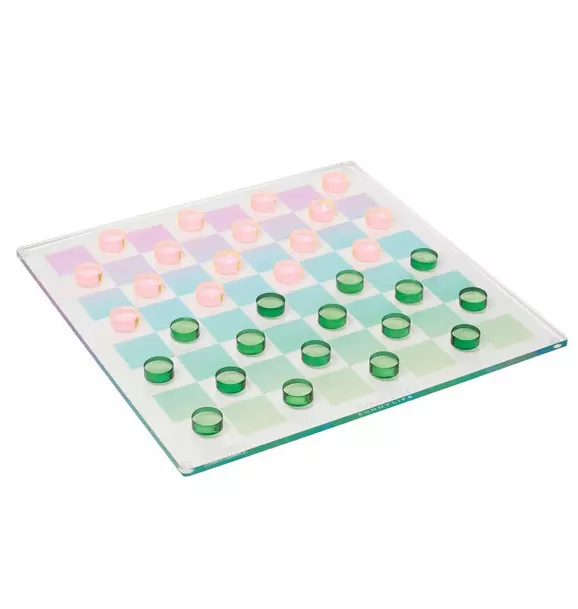 Lucite Chess & Checkers - Ombre Sherbert