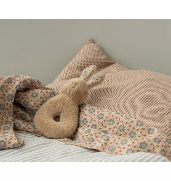 Rabbit rattle set - Cream peach