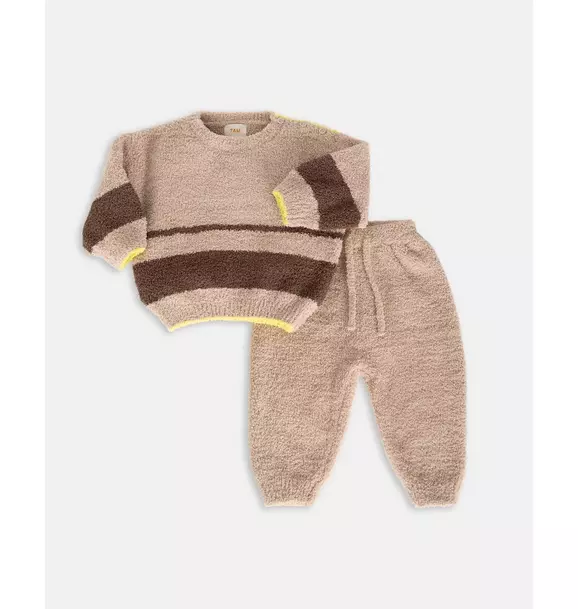 Boxy Lounge Pants Fuzzy - Pecan