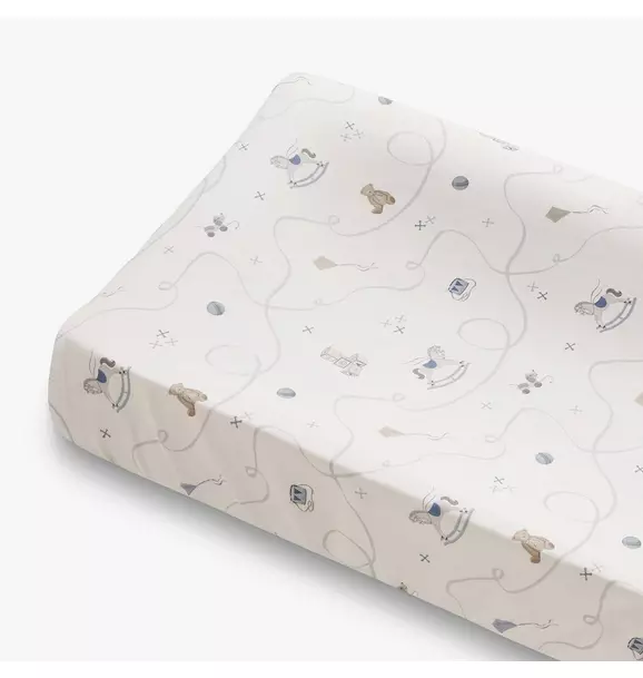Little Toy Chest Changing Pad Cover - Ivory
