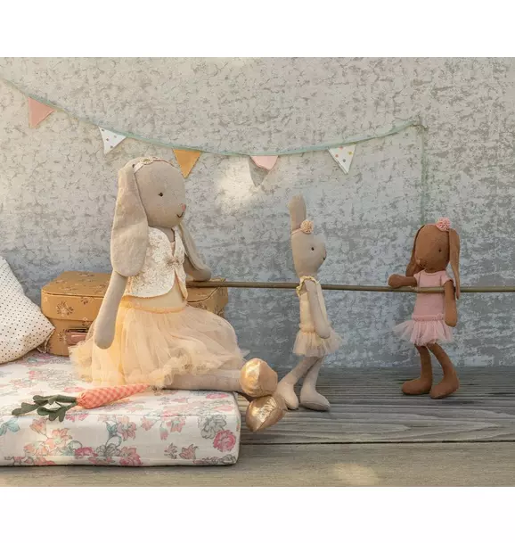 Bunny size 1, Chocolate brown - Ballet suit and skirt rose