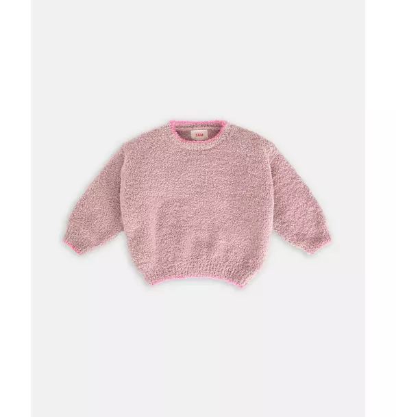 Boxy Sweater Fuzzy - Ash Rose
