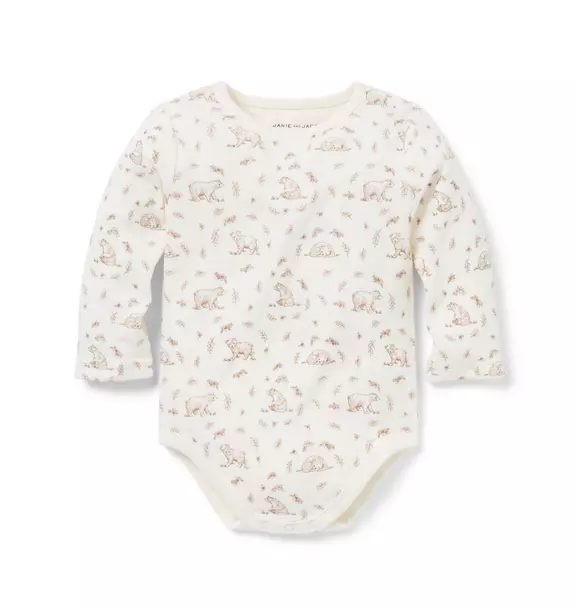 Baby Bear Toile Bodysuit