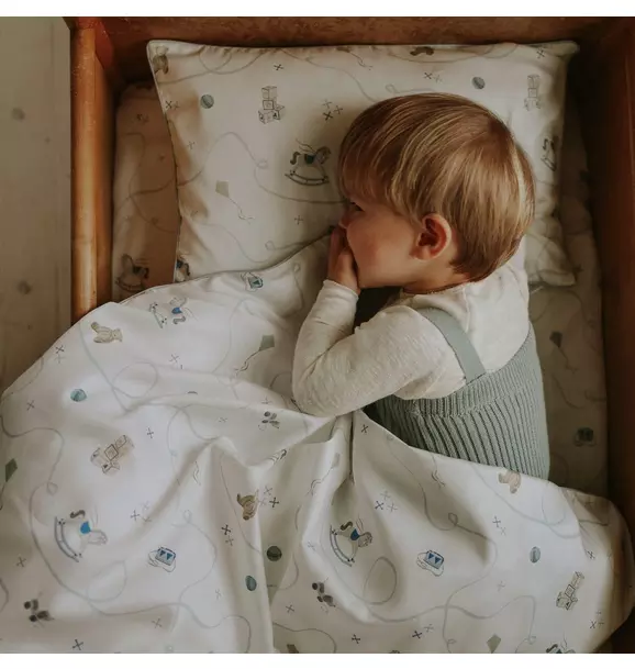 Little Toy Chest Toddler Duvet Set - Ivory