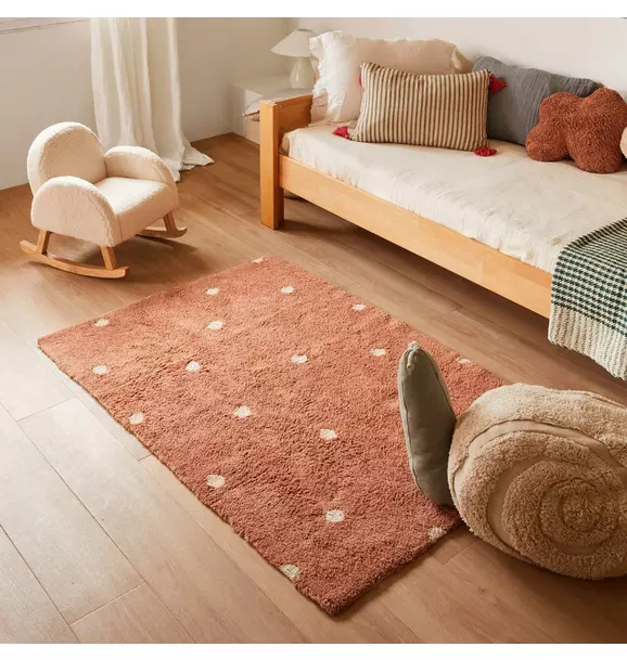 Washable Rug Mini Dot Chestnut