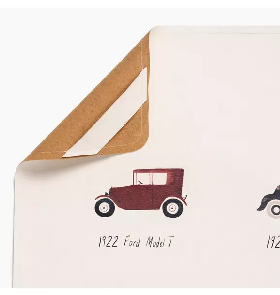 Mini High Chair Mat - Classic Cars