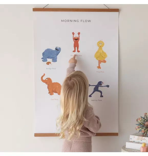 Double-Sided Sesame Street Yoga Poses Print
