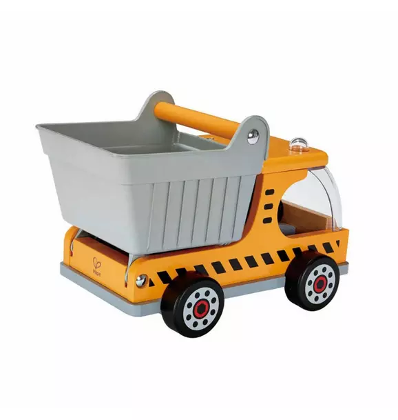 Wooden Construction: Dumper Truck - Yellow