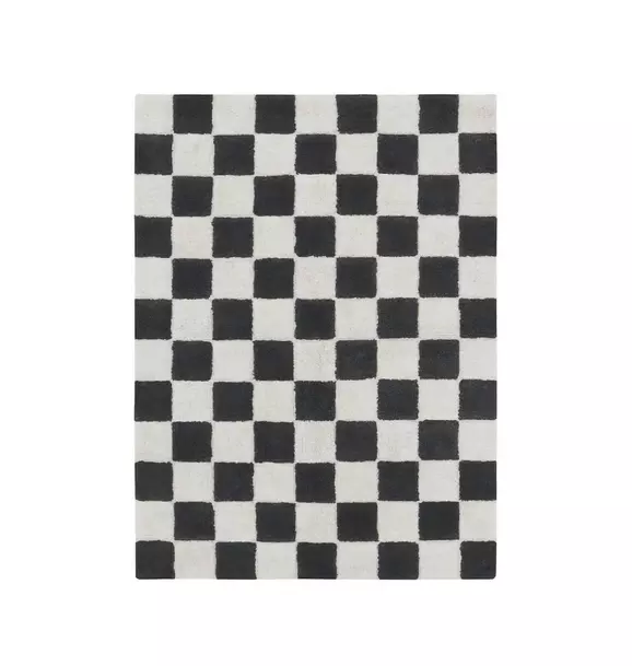 Washable Rug Kitchen Tiles Dark Grey