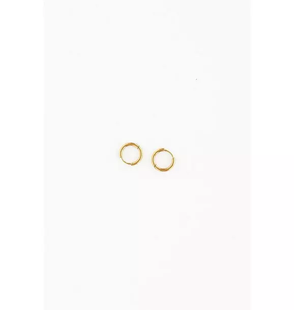 Thin Gold Hoop 8mm Earrings