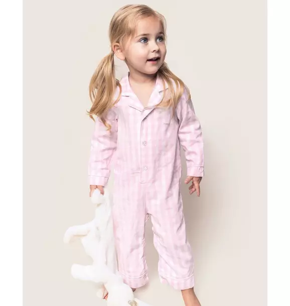Pink Gingham Romper