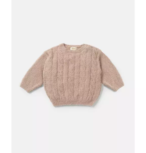 Cable Sweater Fuzzy - Pecan