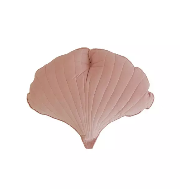 Velvet “Powder Pink” Ginkgo Leaf Pillow
