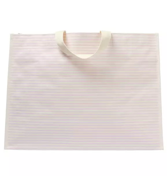 Carryall Beach Bag: Lazy Days Pink Stripe