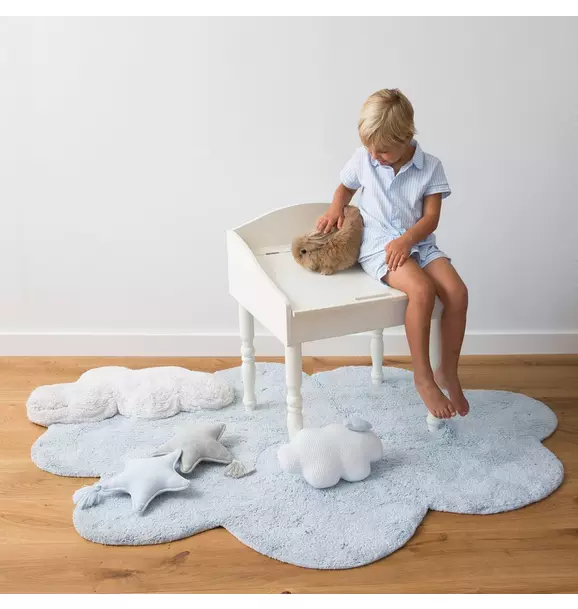 Washable Rug Puffy Dream Blue