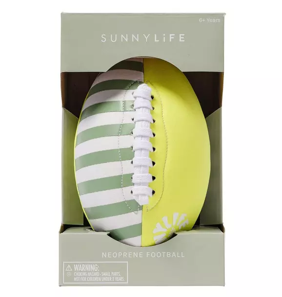 Neoprene Football: Tides Out Citrus