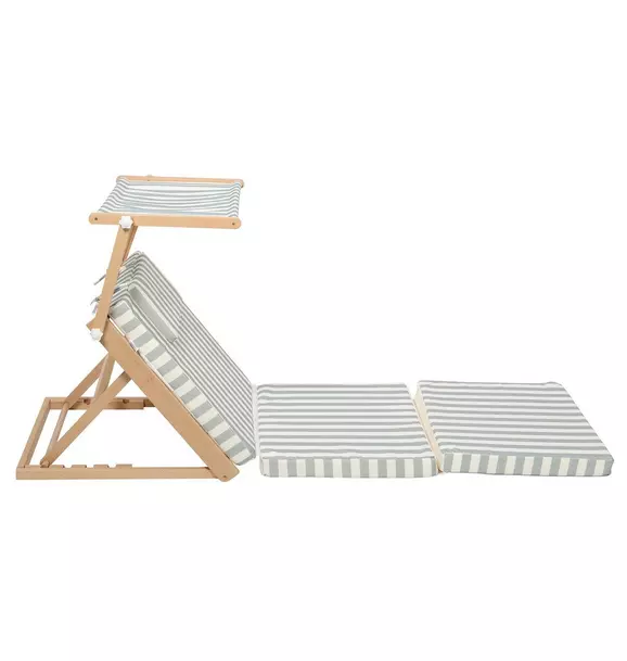 Pool House Daybed: La Palma Sage Stripe
