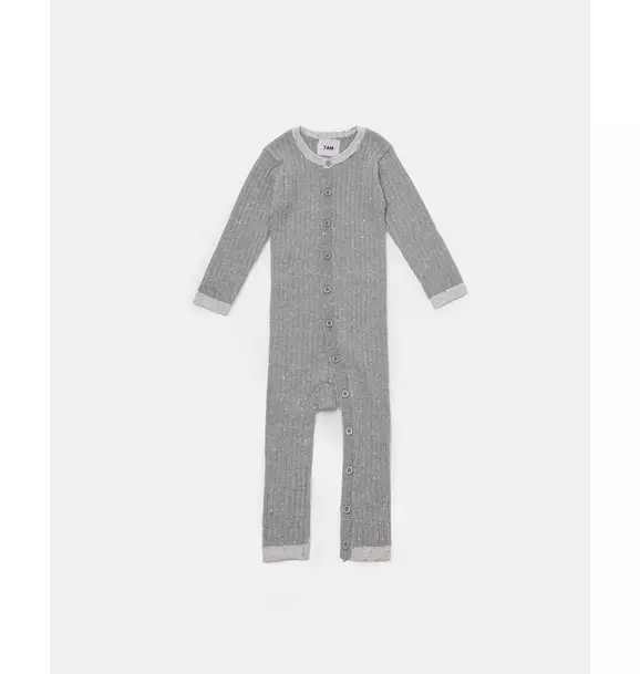Long Sleeve Jumpsuit - Hug Me - Heather Grey