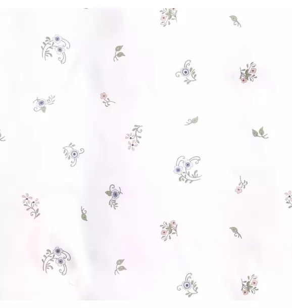 Fleur + Stripe Crib Sheet - Ivory