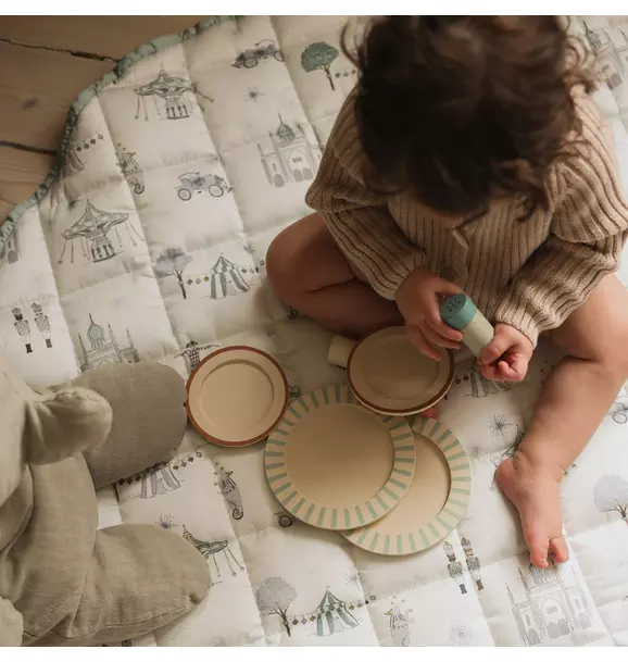 Adventures in Wonderland Play Mat - Aqua