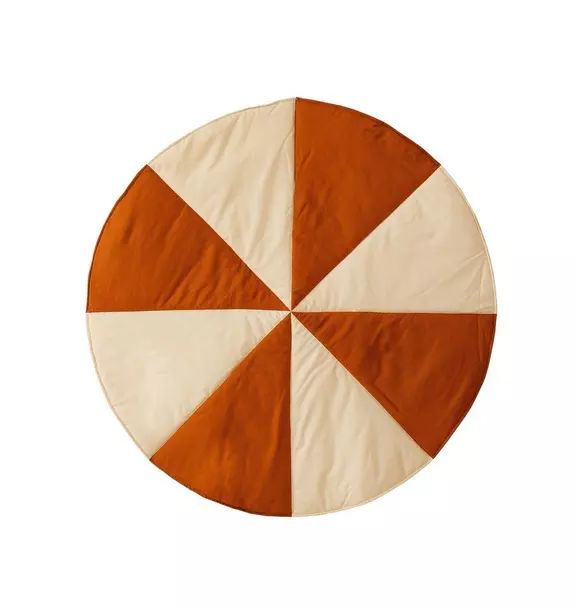 “Caramel Candy” Round Patchwork Mat