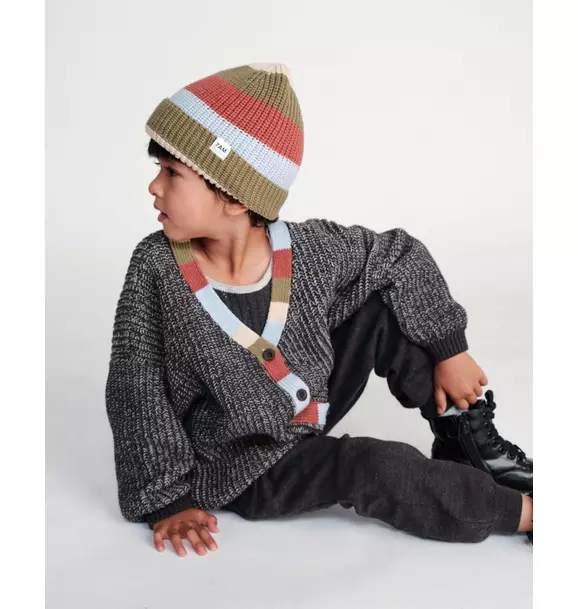 Cardigan Chunky - Black Melange