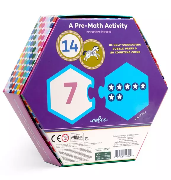 Hexagon Puzzle Pairs: Numbers