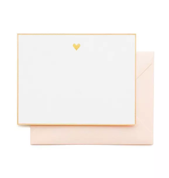 Gold Heart Note Set (6 Cards)